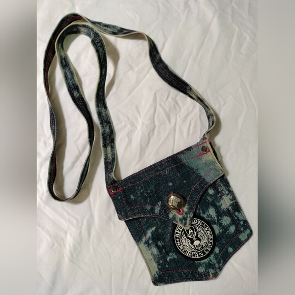 NWOT Affliction Small Denim Bag. Blue jean color. Crossbody. - Picture 2 of 8